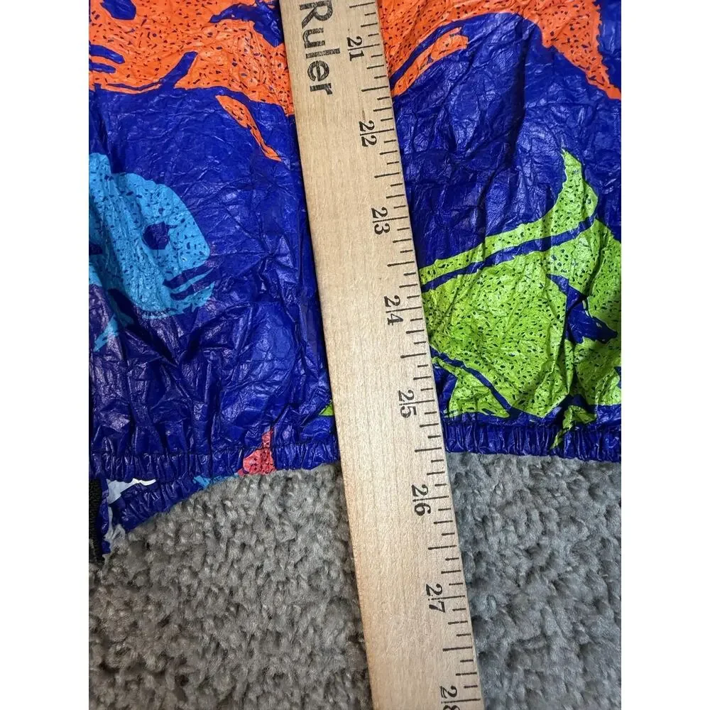 VTG Bob Chinn's CrabHouse Jacket Mens L Blue Bomber Tyvek Full Zip Lightweight